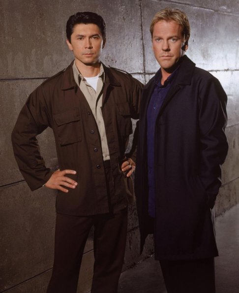 Jack Bauer (Kiefer Sutherland, R) and Mark DeSalvo (Lou
Diamond Phillips, L) work together to defend themselves
against an attack from terrorists trying to capture 
an important and potentially deadly prisnor on the 24 episode "8:00pm-9:00pm" airing Tuesday, April 23rd
(9:00-10:00 PM ET/PT) on FOX.  ª©2002 FOX BROADCASTING COMPANY.  CR:  Chris Cuffaro/FOX.