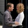 24:  Jack (Kiefer Sutherland, L) and Audrey (Kim Raver, R) reunite in the 24 episode "Day 5: 6:00 AM-7:00 AM” that aired as the second part of a special 24 two-hour season finale event Monday, May 22 (9:00-10:00 PM ET/PT) on FOX. ©2006 Fox Broadcasting Co. Cr: Kelsey McNeal/FOX   