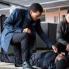 ALMOST HUMAN:  Det. John Kennex (Karl Urban, R) and Dorian (Michael Ealy, L) battle an intense and futuristic hostage situation in the &quot;Are You Receiving?&quot; episode of ALMOST HUMAN, airing Monday Nov. 25 (8:00-9:00 PM ET/PT) on FOX. &#xa9;2013 Fox Broadcasting Co. Cr: Liane Hentscher/FOX
