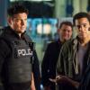 ALMOST HUMAN: Det. John Kennex (Karl Urban, second from L) and Dorian (Michael Ealy, second from R) call on Rudy Lom (Mackenzie Crook, R) for assistance in the all-new &quot;The Bends&quot; episode of ALMOST HUMAN, airing Monday Dec. 2 (8:00-9:00 PM ET/PT) on FOX. &#xa9;2013 Fox Broadcasting Co. Cr: Liane Hentscher/FOX
