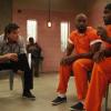 ANGER MANAGEMENT: L-R: Charlie Sheen, James Black and Darius McCrary. ANGER MANAGEMENT premieres June 28 on FX. CR: Greg Gayne / FX.