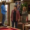 ANGER MANAGEMENT: Episode 4: Charlie and Kate Battle Over a Patient (Airs July 12, 9:30 pm e/p) (L-R) Daniela Bobadilla as Sam Goodson, Charlie Sheen as Charlie Goodson and Shawnee Smith as Jennifer Goodson.  Photo: Adam Rose/FX Network