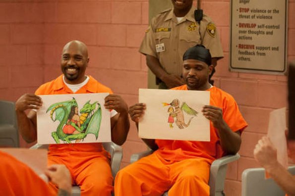ANGER MANAGEMENT: Episode 7: Charlie's Patient Gets Out of Jail (Airs Thursday, August 2, 9:30 pm e/p) L-R:  James Black as Cleo, Darius McCrary as Donovan. Photo: Prashant Gupta/FX Network