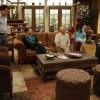 ANGER MANAGEMENT: Episode 9: Charlie's Dad Visits (Airs Thursday, August 16, 9:30 pm e/p) L-R: Charlie Sheen as Charlie Goodson, Michael Arden as Patrick, Barry Corbin as Ed, Noureen DeWulf as Lacey, Martin Sheen as Martin Goodson. Photo: Greg Gayne/FX Network