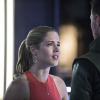 Arrow -- "Sara" -- Image AR302b_0443b -- Pictured (L-R): Emily Bett Rickards as Felicity Smoak and Stephen Amell as Oliver Queen -- Photo: Cate Cameron/The CW -- ÃÂ© 2014 The CW Network, LLC. All Rights Reserved.