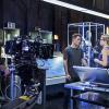 Arrow -- "Guilty" -- Image AR306a_BTS_0148b -- Pictured (L-R): Behind the scenes with Colton Haynes as Roy Harper and Emily Bett Rickards as Felicity Smoak -- Photo: Ed Araquel/The CW -- ÃÂ© 2014 The CW Network, LLC. All Rights Reserved.