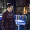 Arrow -- "The Brave and the Bold" -- Image AR308b_0158b -- Pictured (L-R): Grant Gustin as Barry Allen/The Flash and Stephen Amell as Olliver Queen/The Arrow -- Photo: Cate Cameron/The CW -- ÃÂ© 2014 The CW Network, LLC. All Rights Reserved.