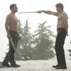 Arrow -- "The Climb" -- Image AR309b_0261b -- Pictured (L-R): Stephen Amell as Oliver Queen and Matt Nable as Ra\'s al Ghul -- Photo: Cate Cameron/The CW -- ÃÂ© 2014 The CW Network, LLC. All Rights Reserved.