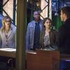 Arrow -- "Broken Arrow" -- Image AR319B_0077b--Pictured (L-R): Emily Bett Rickards as Felicity Smoak, David Ramsey as John Diggle, Willa Holland as Thea Queen, and Stephen Amell as Oliver Queen -- Photo: Cate Cameron/The CW -- ÃÂ© 2015 The CW Network, LLC. All Rights Reserved.