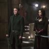 Arrow -- "Restoration" -- Image AR403B_0035b.jpg -- Pictured (L-R): John Barrowman as Malcolm Merlyn and Katrina Law as Nyssa al Ghul -- Photo: Diyah Pera /The CW -- ÃÂ© 2015 The CW Network, LLC. All Rights Reserved.
