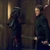 Arrow -- "Restoration" -- Image AR403B_0071b.jpg -- Pictured (L-R): Katrina Law as Nyssa al Ghul and John Barrowman as Malcolm Merlyn -- Photo: Diyah Pera /The CW -- ÃÂ© 2015 The CW Network, LLC. All Rights Reserved.