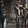 Arrow -- "Legends of Yesterday" -- Image AR408B_0242b2.jpg -- Pictured (L-R): Stephen Amell as The Arrow, Ciara Renee as Hawkgirl, Falk Hentschel as Hawkman and Grant Gustin as The Flash -- Photo: Katie Yu/ The CW -- ÃÂ© 2015 The CW Network, LLC. All Rights Reserved.