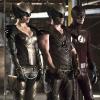 Arrow -- "Legends of Yesterday" -- Image AR408B_0251b.jpg --  Pictured (L-R): Ciara Renee as Hawkgirl, Falk Hentschel as Hawkman and Grant Gustin as The Flash -- Photo: Katie Yu/ The CW -- ÃÂ© 2015 The CW Network, LLC. All Rights Reserved