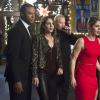 Arrow -- "Dark Waters" -- Image AR409B_0359b.jpg -- Pictured (L-R): David Ramsey as John Diggle, Willa Holland as Thea Queen,  Neal McDonough as Damien Darhk and Emily Bett Rickards as Felicity Smoak -- Photo: Diyah Pera/ The CW -- ÃÂ© 2015 The CW Network, LLC. All Rights Reserved.