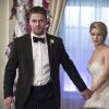 Arrow -- "Broken Hearts" -- Image AR416a_0271b.jpg -- Pictured (L-R): Stephen Amell as Oliver Queen and Emily Bett Rickards as Felicity Smoak -- Photo: Katie Yu/The CW -- ÃÂ© 2016 The CW Network, LLC. All Rights Reserved.
