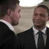Arrow -- "Broken Hearts" -- Image AR416a_0299b.jpg -- Pictured (L-R): Stephen Amell as Oliver Queen and David Ramsey as John Diggle -- Photo: Katie Yu/The CW -- ÃÂ© 2016 The CW Network, LLC. All Rights Reserved.