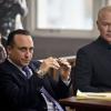Arrow -- "Broken Hearts" -- Image AR416b_0235b.jpg -- Pictured (L-R) Jason Schombing as Ken Fitzmartin and Neal McDonough as Damien Darhk -- Photo: Diyah Pera /The CW -- ÃÂ© 2016 The CW Network, LLC. All Rights Reserved.