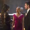 Arrow -- "Genesis" -- Image AR420b_0083b.jpg -- Pictured (L-R): Gabriella Wright as Esrin Fortuna, Emily Bett Rickards as Felicity Smoak and Stephen Amell as Oliver Queen -- Photo: Diyah Pera/The CW -- ÃÂ© 2016 The CW Network, LLC. All Rights Reserved.