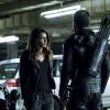 Arrow -- "Second Chances" -- Image AR511b_0007b.jpg -- Pictured (L-R): Juliana Harkavy as Tina Boland and Stephen Amell as Oliver Queen -- Photo: Katie Yu/The CW -- ÃÂ© 2017 The CW Network, LLC. All Rights Reserved.