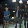 Arrow -- "Fighting Fire With Fire" -- Image AR515a_0083b.jpg -- Pictured (L-R): Willa Holland as Thea Queen, Emily Bett Rickards as Felicity Smoak, David Ramsey as John Diggle, Echo Kellum as Curtis Holt and Rick Gonzalez as Rene Ramirez -- Photo: Diyah Pera/The CW -- ÃÂ© 2017 The CW Network, LLC. All Rights Reserved.