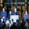 Arrow -- "Fighting Fire With Fire" -- Image AR515b_0250b.jpg -- Pictured (L-R): Paul Blackthorne as Quentin Lance, Juliana Harkavy as Tina Boland Stephen Amell as Oliver Queen, Willa Holland as Thea Queen, and Josh Segarra as Adrian Chase, -- Photo: Diyah Pera/The CW -- ÃÂ© 2017 The CW Network, LLC. All Rights Reserved.