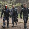 Arrow -- "Lian Yu" -- Image AR523a_0871b.jpg -- Pictured (L-R): Deathstroke, Nick E. Tarabay as Digger Harkness, and Stephen Amell as Oliver Queen/The Green Arrow -- Photo: Jack Rowand/The CW -- ÃÂ© 2017 The CW Network, LLC. All Rights Reserved.