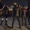 Arrow -- "Next of Kin" -- Image AR603b_0437b --Pictured (L-R): Echo Kellum as Curtis Holt/Mr.Terrific, David Ramsey as Green Arrow, Rick Gonzalez as Rene Ramirez/Wild, and Juliana Harkavy as Dinah Drake/Black Canary -- Photo: Jack Rowand/The CW -- ÃÂ© 2017 The CW Network, LLC. All Rights Reserved.