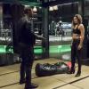 Arrow -- "Deathstroke Returns" -- Image AR605a_0018b.jpg -- Pictured (L-R): David Ramsey as John Diggle and Juliana Harkavy as Dinah Drake -- Photo: Jeff Weddell/The CW -- ÃÂ© 2017 The CW Network, LLC. All Rights Reserved.