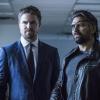 Arrow -- "Deathstroke Returns" -- Image AR605b_0071b.jpg -- Pictured (L-R): Stephen Amell as Oliver Queen and Manu Bennett as Slade Wilson/Deathstroke -- Photo: Cate Cameron/The CW -- ÃÂ© 2017 The CW Network, LLC. All Rights Reserved.