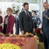 Arrow -- "Thanksgiving" -- Image AR607a_0014b.jpg -- Pictured (L-R): Jack Moore as William Clayton, Emily Bett Rickards as Felicity Smoak, Stephen Amell as Oliver Queen, Paul Blackthorne as Quentin Lance, and Juliana Harkavy as Dinah Drake -- Photo: Dan Power/The CW -- ÃÂ© 2017 The CW Network, LLC. All Rights Reserved.