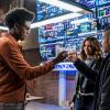 Arrow -- "Divided" -- Image Number: AR610b_0056.jpg -- Pictured (L-R): Echo Kellum as Curtis Holt/Mr. Terrific, Juliana Harkavy as Dinah Drake/Black Canary and Rick Gonzalez as Rene Ramirez/Wild Dog -- Photo: Daniel Power/The CW -- ÃÂ© 2018 The CW Network, LLC. All Rights Reserved.