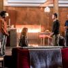 Arrow -- "Divided" -- Image Number: AR610b_0087.jpg -- Pictured (L-R): Rick Gonzalez as Rene Ramirez/Wild Dog, Echo Kellum as Curtis Holt/Mr. Terrific, Juliana Harkavy as Dinah Drake/Black Canary, Stephen Amell as Oliver Queen/Green Arrow, David Ramsey as John Diggle/Spartan and Emily Bett Rickards as Felicity Smoak -- Photo: Daniel Power/The CW -- ÃÂ© 2018 The CW Network, LLC. All Rights Reserved.