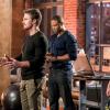 Arrow -- "Divided" -- Image Number: AR610b_0105.jpg -- Pictured (L-R): Stephen Amell as Oliver Queen/Green Arrow, David Ramsey as John Diggle/Spartan and Emily Bett Rickards as Felicity Smoak -- Photo: Daniel Power/The CW -- ÃÂ© 2018 The CW Network, LLC. All Rights Reserved.