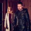 Arrow -- "Collision Course" -- Image Number: ARR614a_0031.jpg -- Pictured (L-R): Emily Bett Rickards as Felicity Smoak and Stephen Amell as Oliver Queen/Green Arrow -- Photo: Dean Buscher/The CW -- ÃÂ© 2018 The CW Network, LLC. All rights reserved.