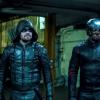 Arrow -- "The Thanatos Guild" -- Image Number: AR616b_0307.jpg -- Pictured (L-R): Stephen Amell as Oliver Queen/Green Arrow and David Ramsey as John Diggle/Spartan -- Photo: Katie Yu/The CW -- ÃÂ© 2018 The CW Network, LLC. All rights reserved.
