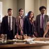 Arrow -- "Docket No. 11-19-41-73" -- Image Number: AR621b_0058.jpg -- Pictured (L-R): David Ramsey as John Diggle/Spartan, Rick Gonzalez as Rene Ramirez/Wild Dog, Juliana Harkavy as Dinah Drake/Black Canary, Echo Kellum as Curtis Holt/Mr. Terrific and Emily Bett Rickards as Felicity Smoak -- Photo: Dean Buscher/The CW -- ÃÂ© 2018 The CW Network, LLC. All rights reserved.