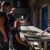 Arrow -- "Inmate #4587" -- Image Number: AR701b_0266b -- Pictured (L-R): Cody Runnels as Derek Sampson, Vinnie Jones as Danny "Brick" Brickwell, Brendan Fletcher as Stanley and Stephen Amell as Oliver Queen/Green Arrow -- Photo: Jack Rowand/The CW -- ÃÂ© 2018 The CW Network, LLC. All Rights Reserved.