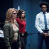 Arrow -- "Due Process" -- Image Number: AR706a_0127bc -- Pictured (L-R): Emily Bett Rickards as Felicity Smoak, Juliana Harkavy as Dinah Drake/Black Canary and Echo Kellum as Curtis Holt -- Photo: Dean Buscher/The CW -- ÃÂ© 2018 The CW Network, LLC. All Rights Reserved.