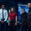 Arrow -- "Due Process" -- Image Number: AR706a_0177b -- Pictured (L-R): Echo Kellum as Curtis Holt, Juliana Harkavy as Dinah Drake/Black Canary, Rick Gonzalez as Rene Ramirez/Wild Dog and David Ramsey as John Diggle/Spartan -- Photo: Dean Buscher/The CW -- ÃÂ© 2018 The CW Network, LLC. All Rights Reserved.
