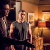 Arrow -- "Shattered Lives" -- Image Number: AR710B_0297b -- Pictured (L-R): Echo Kellum as Curtis Holt, Rick Gonzalez as Rene Ramirez/Wild Dog and Sea Shimooka as Emiko Queen -- Photo: Dean Buscher/The CW -- ÃÂ© 2019 The CW Network, LLC. All Rights Reserved.