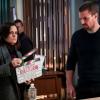 Arrow -- "Emerald Archer" -- Image Number: AR712A_0073b -- Pictured (L-R): Jessica Heafey as Documentarian and Stephen Amell as Oliver Queen/Green Arrow -- Photo: Shane Harvey/The CW -- ÃÂ© 2019 The CW Network, LLC. All Rights Reserved.