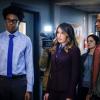 Arrow -- "Emerald Archer" -- Image Number: AR712A_0179b -- Pictured (L-R): Echo Kellum as Curtis Holt/Mr. Terrific, Juliana Harkavy as Dinah Drake/Black Canary, Jessica Heafey as Documentarian and David Ramsey as John Diggle/Spartan -- Photo: Shane Harvey/The CW -- ÃÂ© 2019 The CW Network, LLC. All Rights Reserved.