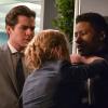 Arrow -- "Star City 2040" -- Image Number: AR716b_0111b.jpg -- Pictured (L-R): Ben Lewis as William, Katherine McNamara as Mia/Blackstar and Joseph David Jones as Connor Hawke -- Photo: Katie Yu/The CW -- ÃÂ© 2019 The CW Network, LLC. All Rights Reserved.