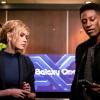 Arrow -- "Star City 2040" -- Image Number: AR716b_0187b.jpg -- Pictured (L-R): Katherine McNamara as Mia/Blackstar and Joseph David Jones as Connor Hawke  -- Photo: Katie Yu/The CW -- ÃÂ© 2019 The CW Network, LLC. All Rights Reserved.