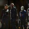Arrow -- "Inheritance" -- Image Number: AR717a_0146b -- Pictured (L-R): Sea Shimooka as Emiko Queen, Stephen Amell as Oliver Queen/Green Arrow, Rick Gonzalez as Rene Ramirez/Wild Dog and David Ramsey as John Diggle/Spartan -- Photo: Jack Rowand/The CW -- ÃÂ© 2019 The CW Network, LLC. All Rights Reserved.