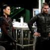 Arrow -- "Inheritance" -- Image Number: AR717b_0086b -- Pictured (L-R): Sea Shimooka as Emiko Queen and Stephen Amell as Oliver Queen/Green Arrow -- Photo: Jack Rowand/The CW -- ÃÂ© 2019 The CW Network, LLC. All Rights Reserved.