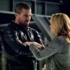 Arrow -- "Spartan" -- Image Number: AR719a_0008b -- Pictured (L-R): Stephen Amell as Oliver Queen/Green Arrow and Emily Bett Rickards as Felicity Smoak -- Photo: Dean Buscher/The CW -- ÃÂ© 2019 The CW Network, LLC. All Rights Reserved.