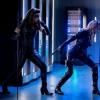 Arrow -- "You Have Saved This City" -- Image Number: AR722A_0324b.jpg -- Pictured (L-R): Juliana Harkavy as Dinah Drake/Black Canary and Katie Cassidy as Laurel Lance/Black Siren -- Photo: Jack Rowand/The CW -- ÃÂ© 2019 The CW Network, LLC. All Rights Reserved.