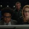 Arrow -- "You Have Saved This City" -- Image Number: AR722_Still_004_050719.jpg -- Pictured (L-R): Rick Gonzalez as Rene Ramirez/Wild Dog, Echo Kellum as Curtis Holt, Stephen Amell as Oliver Queen/Green Arrow and Emily Bett Rickards as Felicity Smoak -- Photo: The CW -- ÃÂ© 2019 The CW Network, LLC. All Rights Reserved.