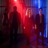 Arrow -- "Welcome to Hong Kong" -- Image Number: AR802b_0140b.jpg -- Pictured (L-R): Joseph David-Jones as Connor Hawke, Katherine McNamara as Mia and Andrea Sixtos as Zoe Ramirez -- Photo: Sergei Bachlakov/The CW -- © 2019 The CW Network, LLC. All Rights Reserved.